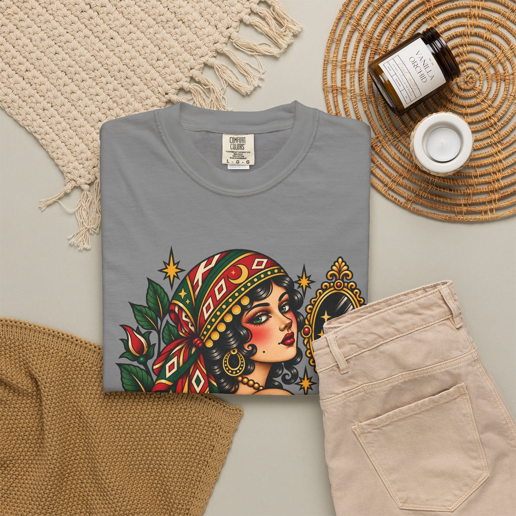 Love Yourself First Gypsy Woman Tattoo Flash Sheet T-Shirt