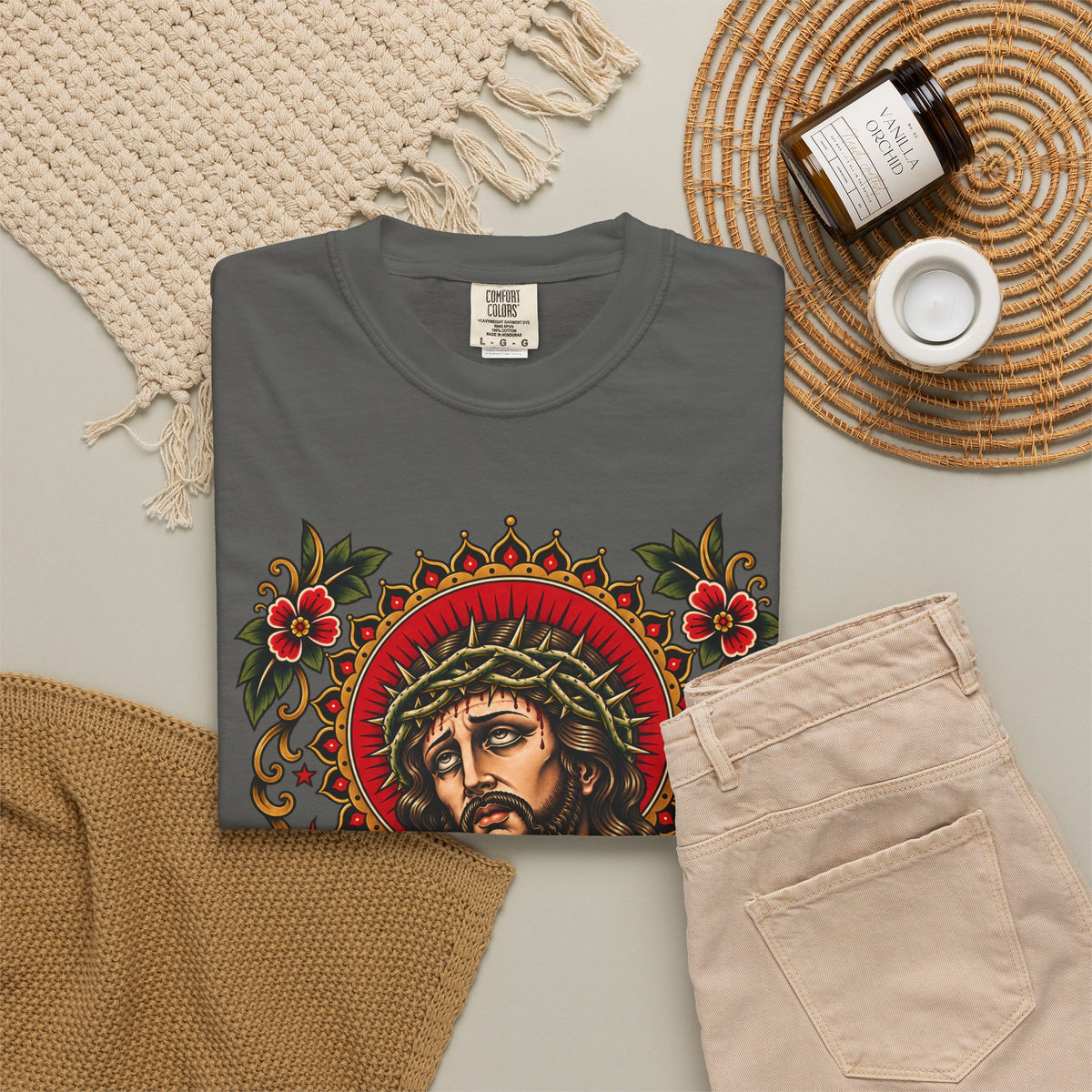 Jesus Sacred Heart Tattoo Flash T-Shirt