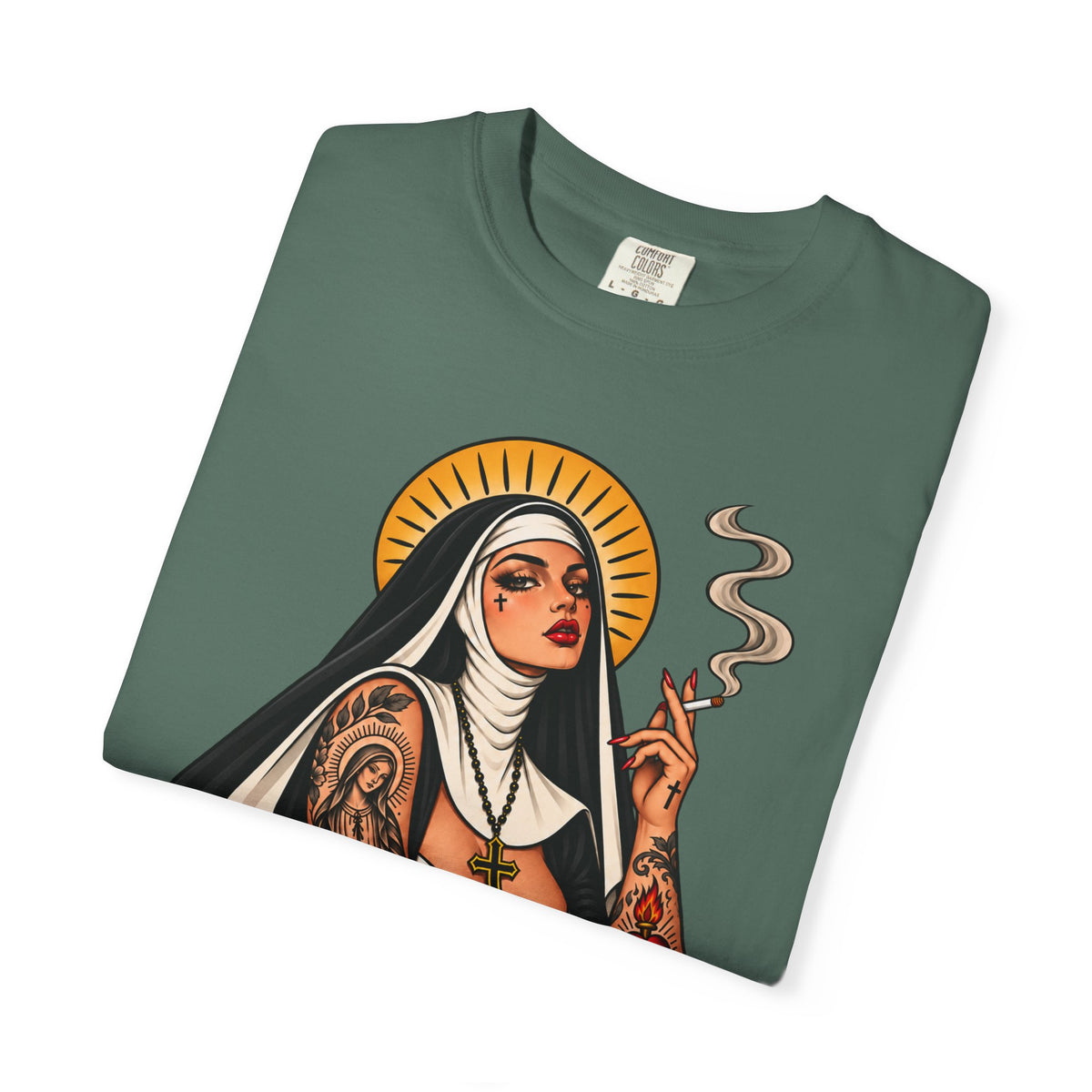 Rebel Nun Tattoo Flash T-Shirt