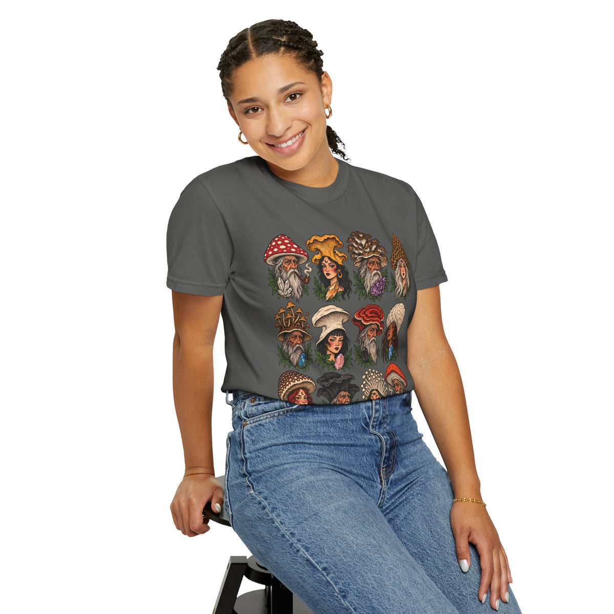 Mushroom Folks Tattoo Flash T Shirt