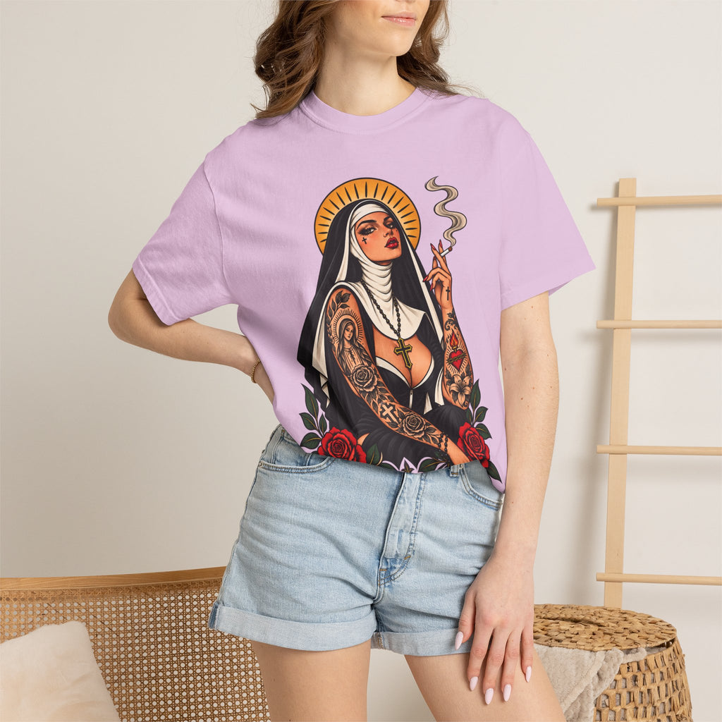 Rebel Nun Tattoo Flash T-Shirt