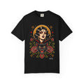 Vampire Woman & Black Cat Tattoo Flash T‑Shirt