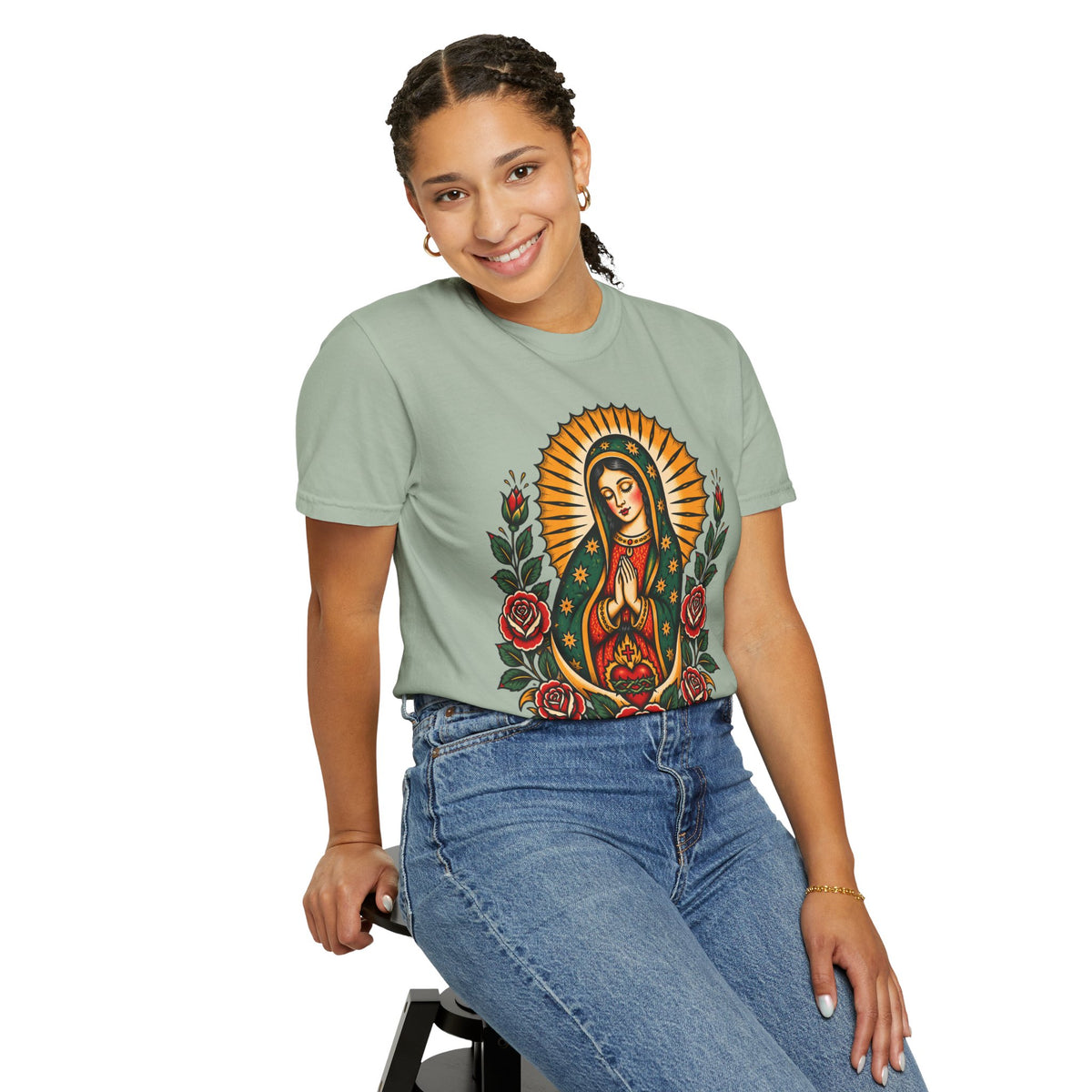 Our Lady of Guadalupe Tattoo Flash T-Shirt