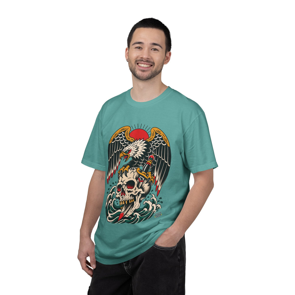 American Traditional Eagle & Skull Tattoo Flash T-Shirt
