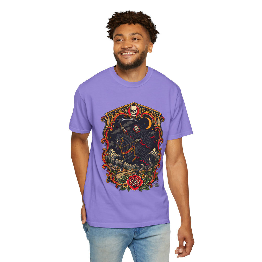 Grim Reaper Horseman Tattoo Flash T-Shirt