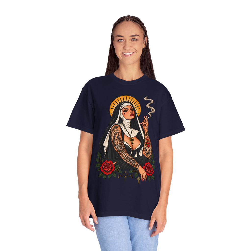 Rebel Nun Tattoo Flash T-Shirt
