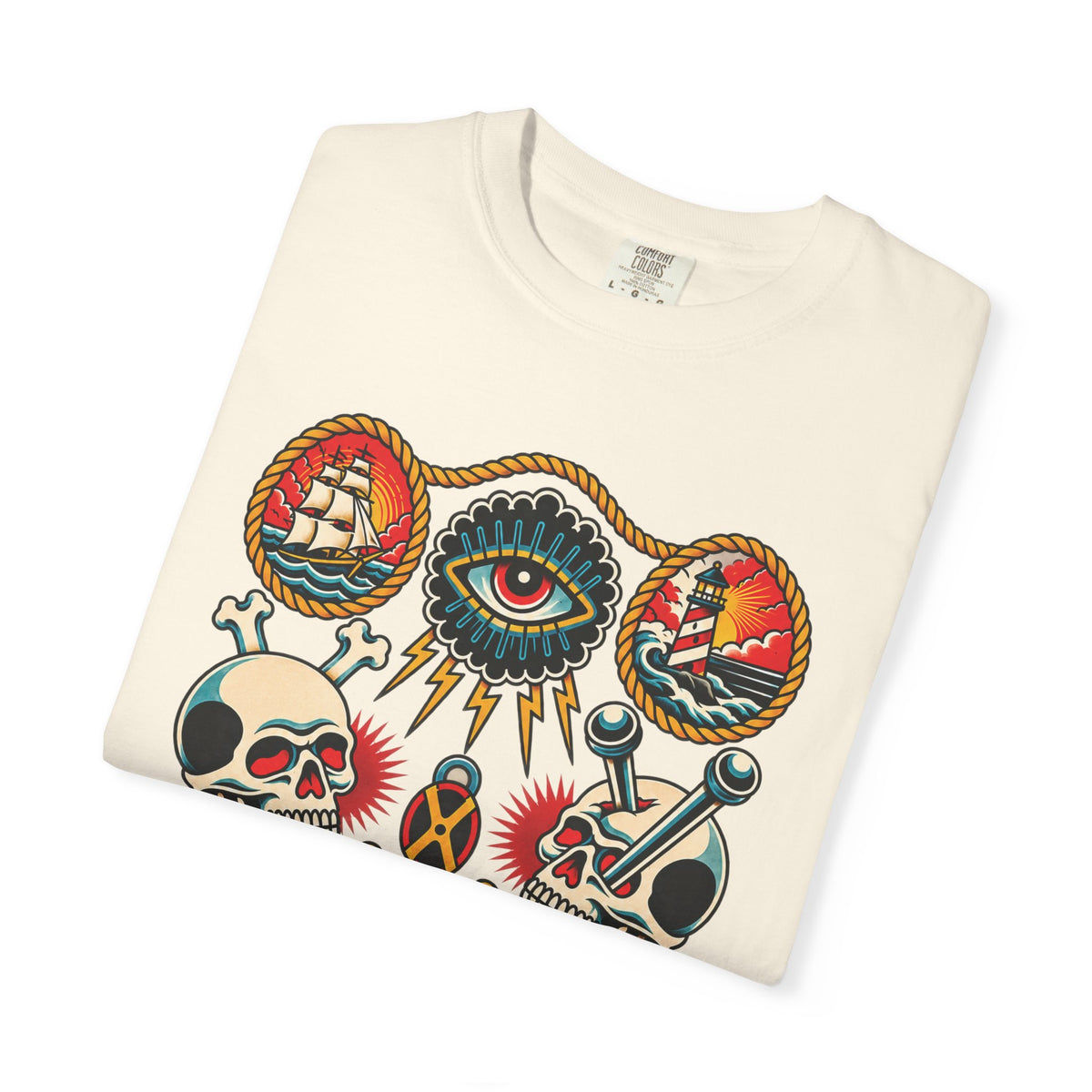 American Traditional Tattoo Flash Sheet T-Shirt