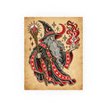 Fire Wizard Tattoo Flash Art Print (8x10 & 16x20)