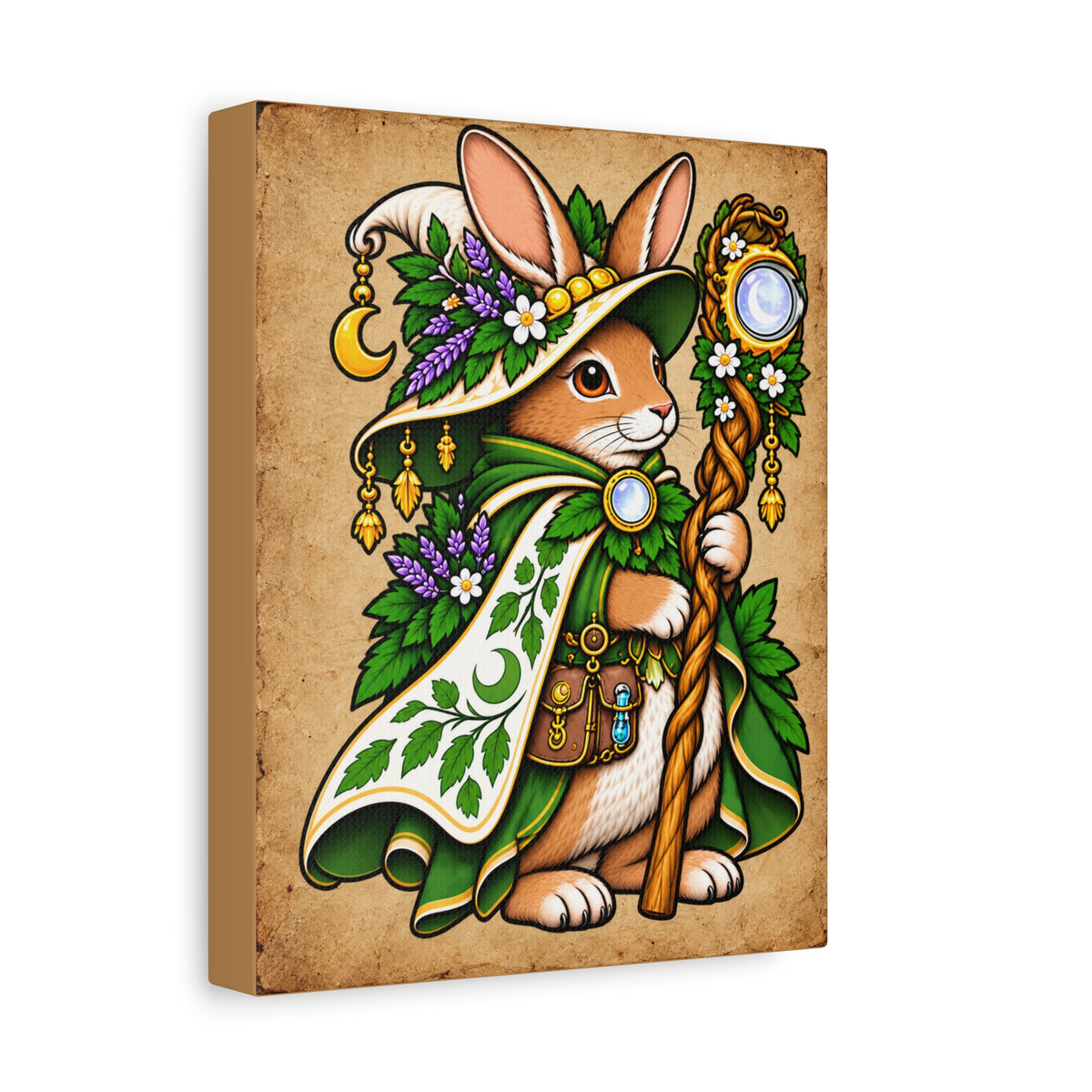 Rabbit Wizard Tattoo Flash Wall Art