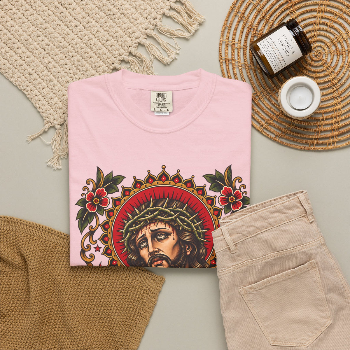 Jesus Sacred Heart Tattoo Flash T-Shirt