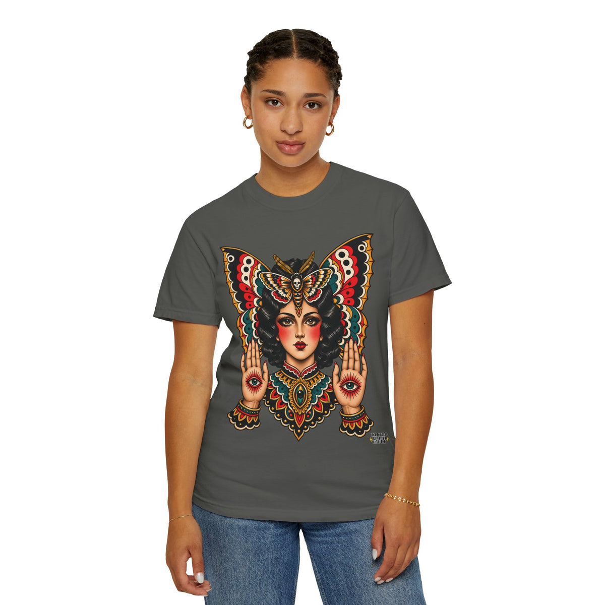 Gypsy Moth Woman Tattoo Flash Sheet T-Shirt