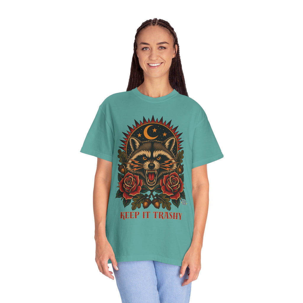Keep It Trashy Raccoon Tattoo Flash T-Shirt