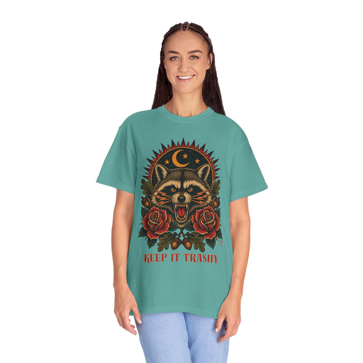 Keep It Trashy Raccoon Tattoo Flash T-Shirt