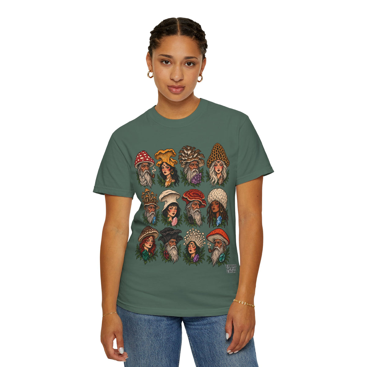 Mushroom Folks Tattoo Flash T Shirt