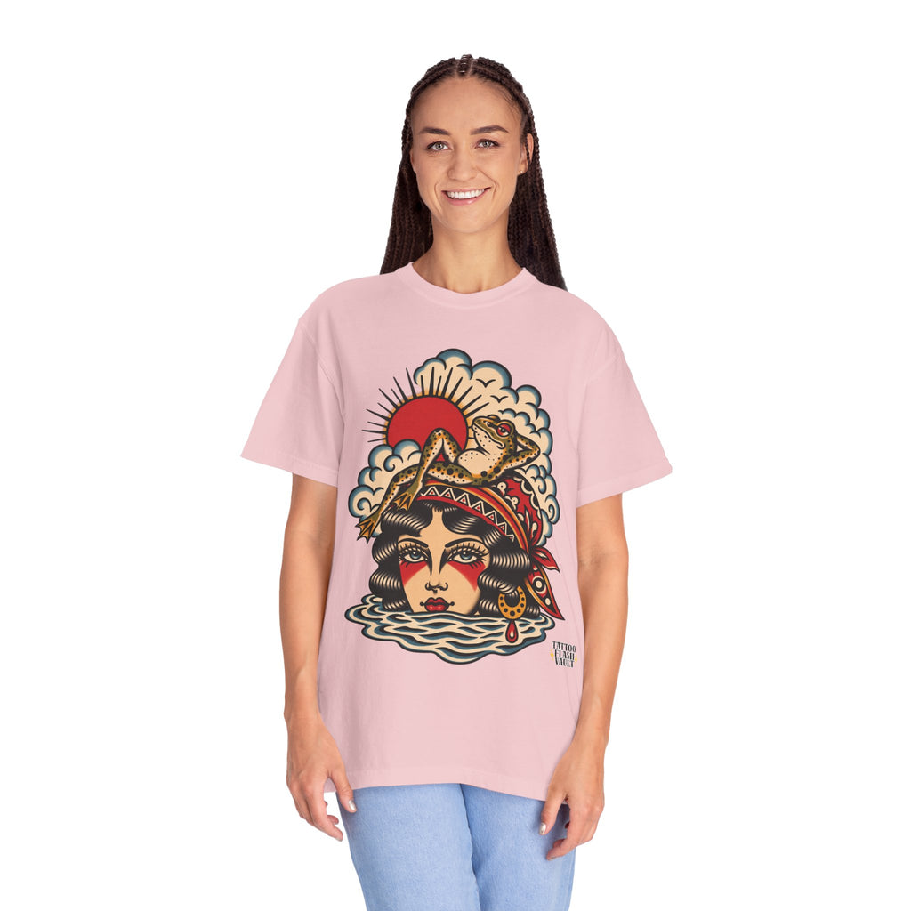 Frog & Lady of The Lake Tattoo Flash T-Shirt