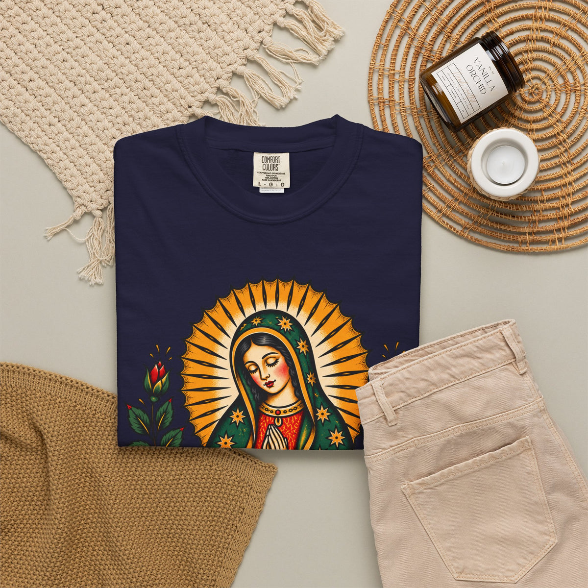 Our Lady of Guadalupe Tattoo Flash T-Shirt