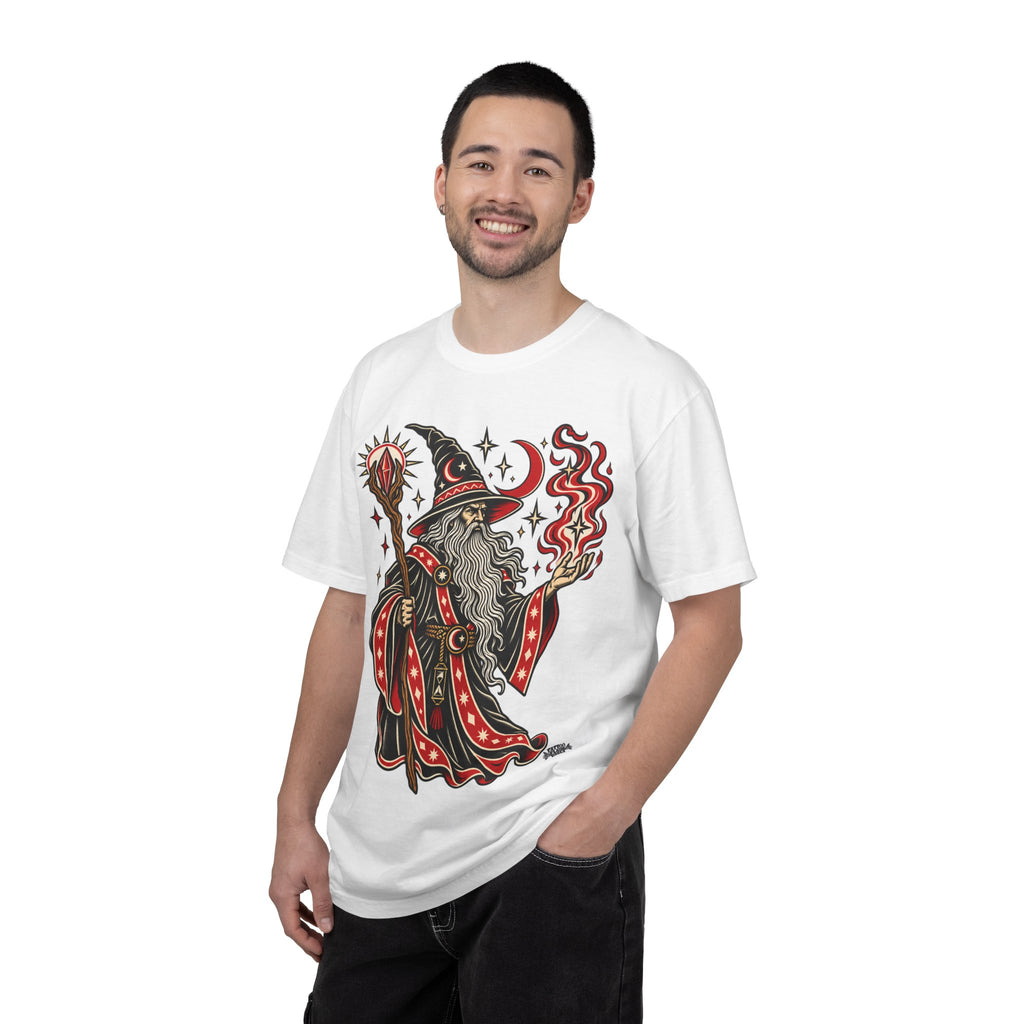 Fire Wizard Tattoo Flash T Shirt