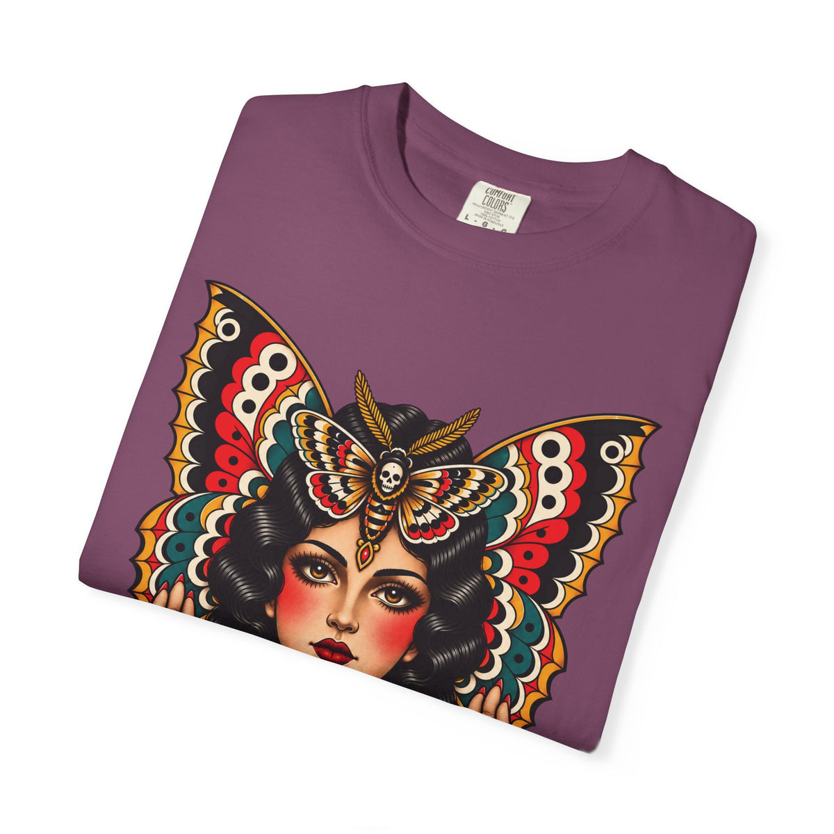 Gypsy Moth Woman Tattoo Flash Sheet T-Shirt
