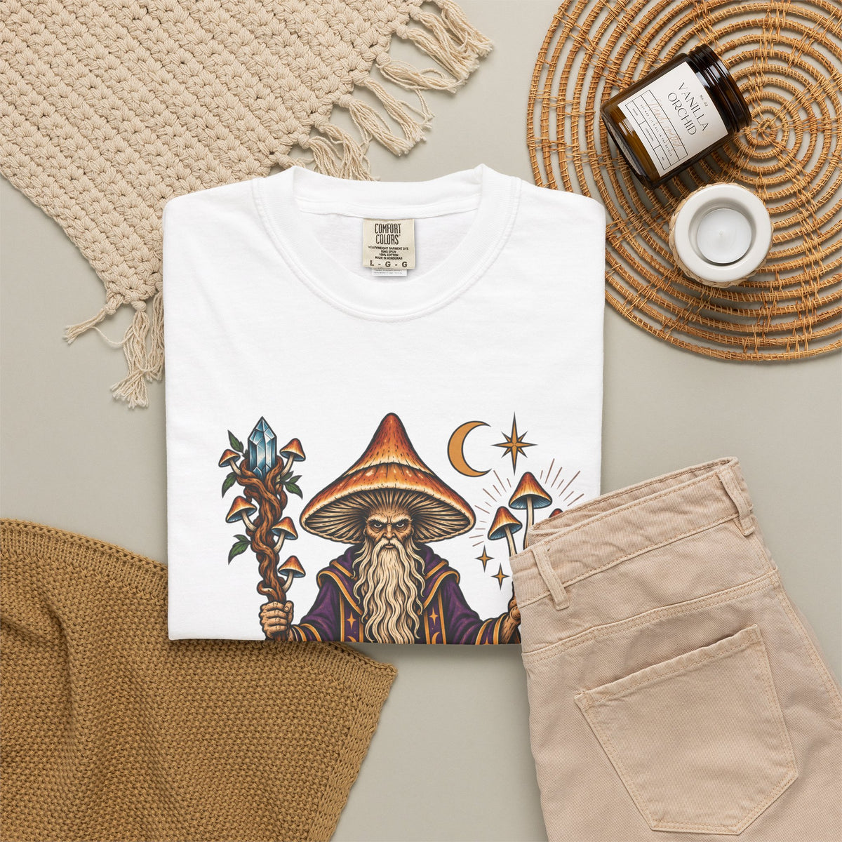 psilocybin Mushroom Wizard Tattoo Flash T-Shirt