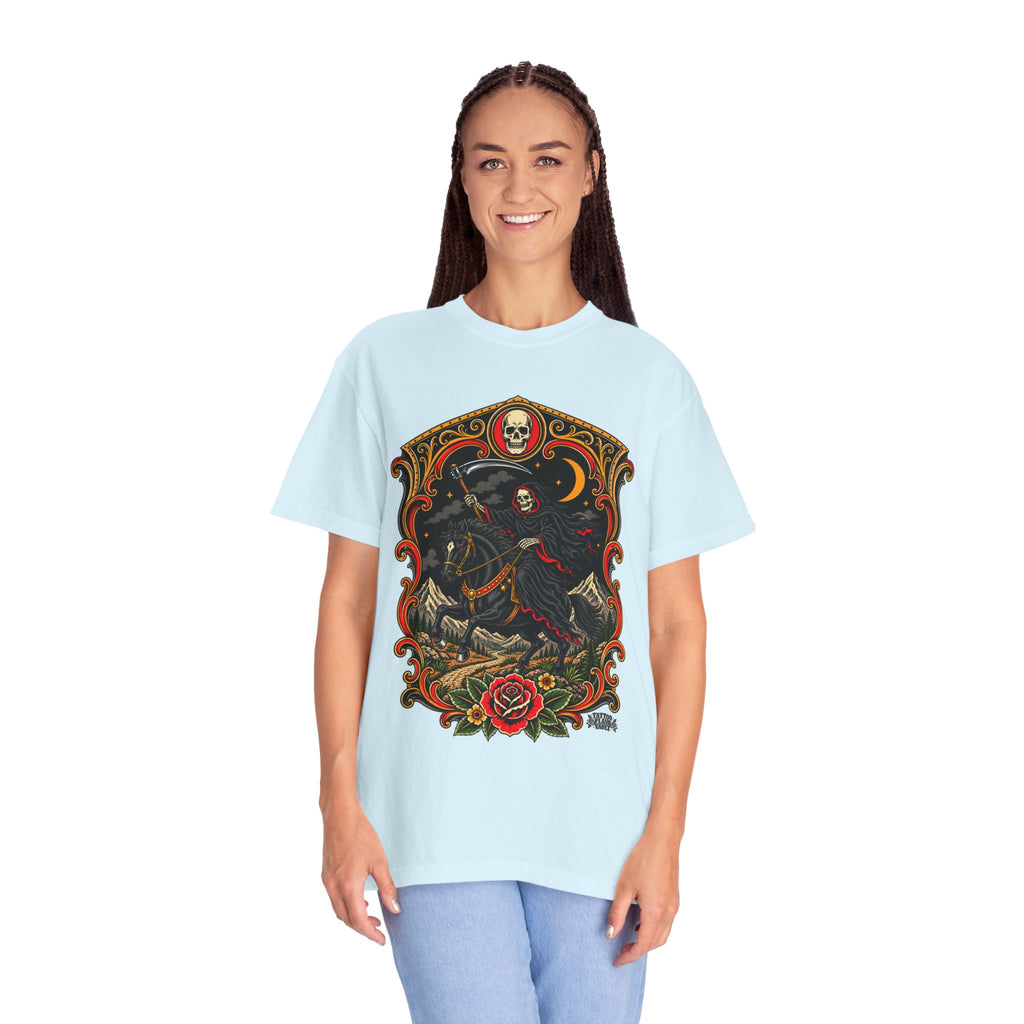 Grim Reaper Horseman Tattoo Flash T-Shirt
