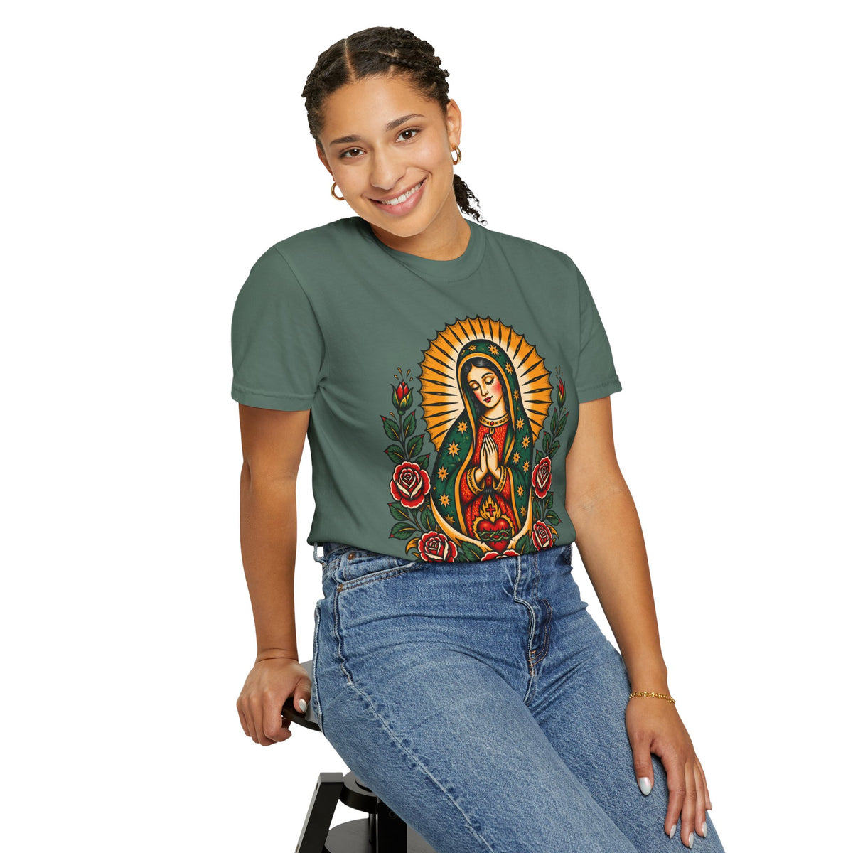Our Lady of Guadalupe Tattoo Flash T-Shirt