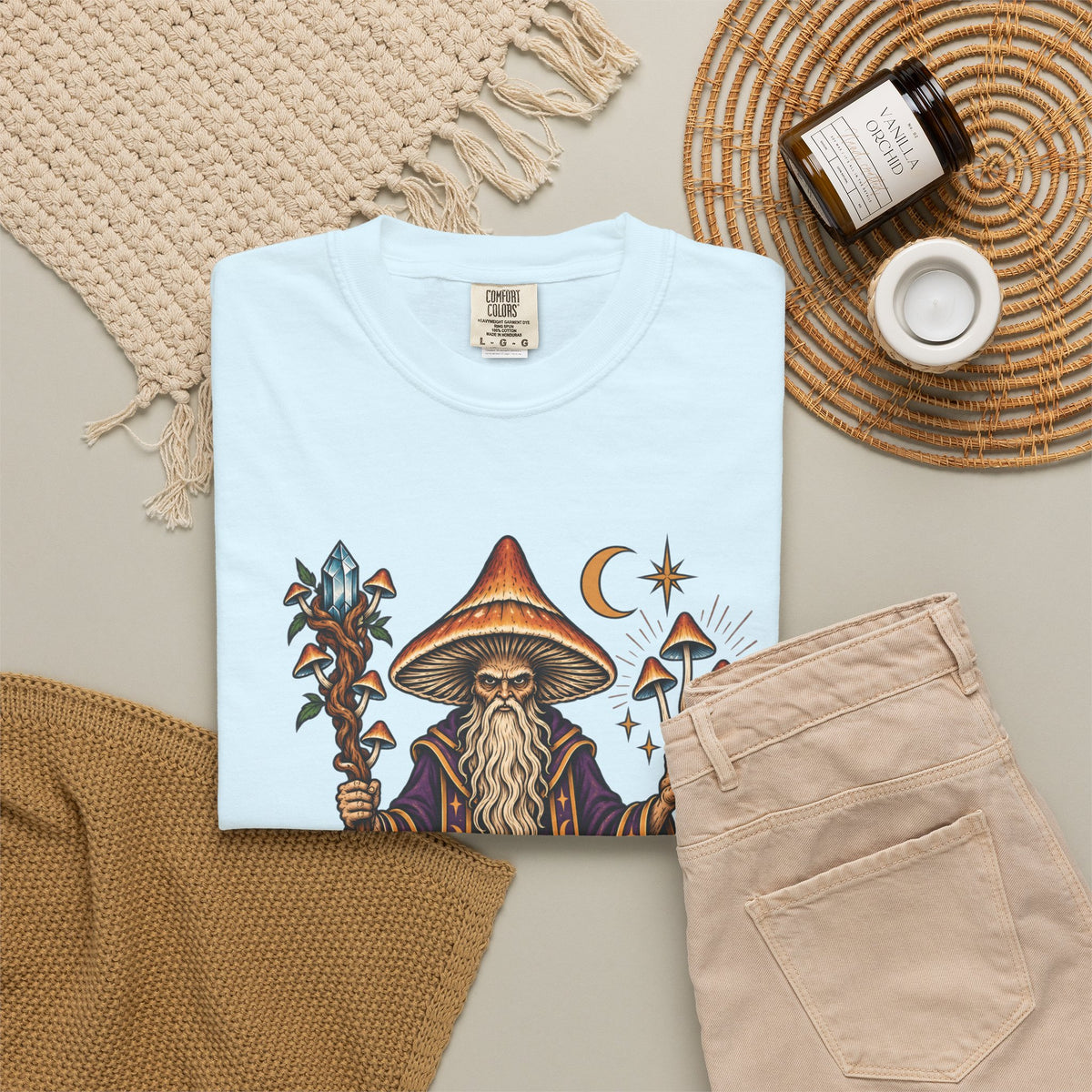 psilocybin Mushroom Wizard Tattoo Flash T-Shirt