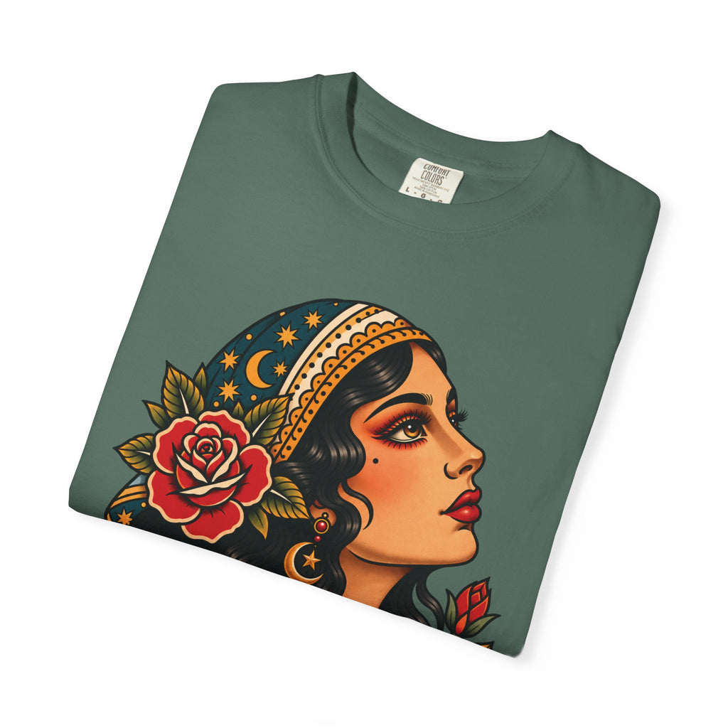 Gypsy Woman Tattoo Flash Sheet T-Shirt