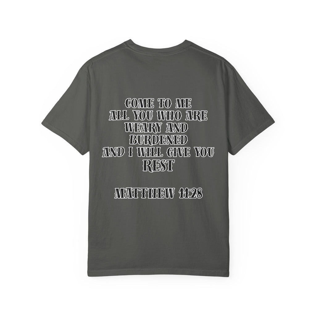 Matthew 11:28 Jesus Cross Tattoo Flash T-Shirt