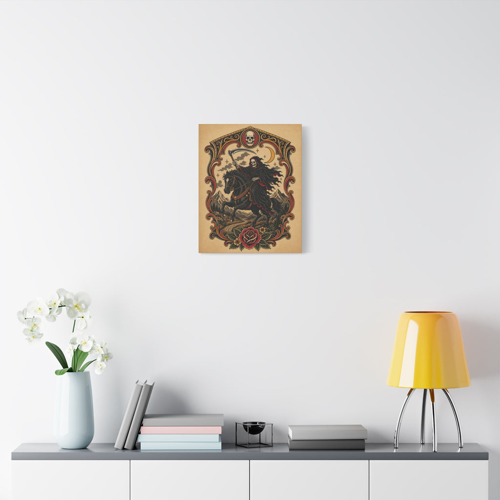 Grim Reaper Horseman Matte Canvas Wall Art