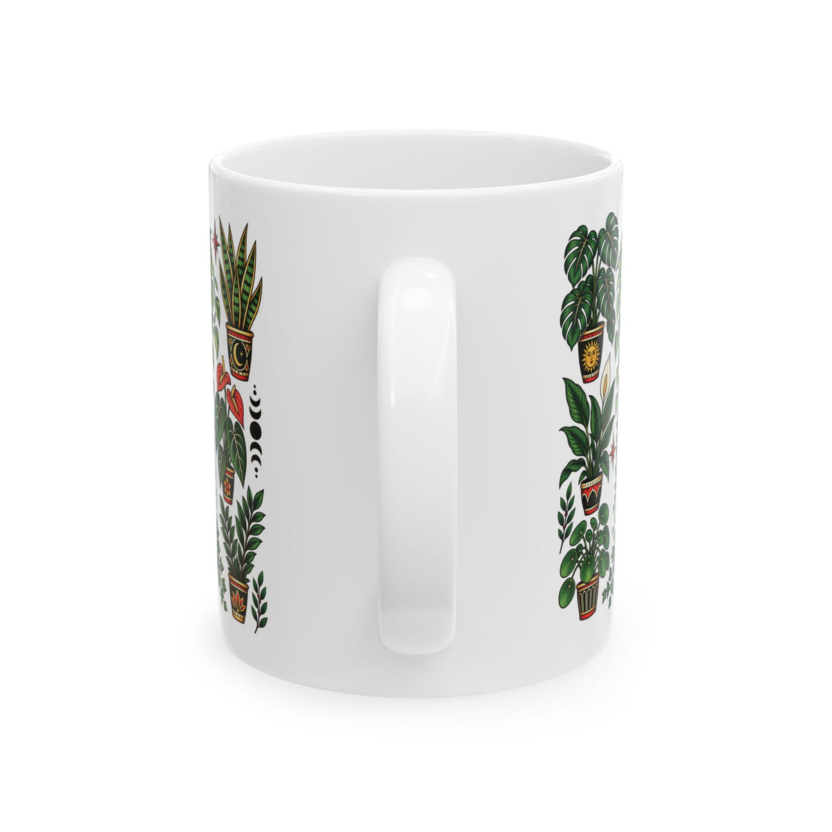 House Plant Tattoo Flash Ceramic Coffee Mug (11oz, 15oz)