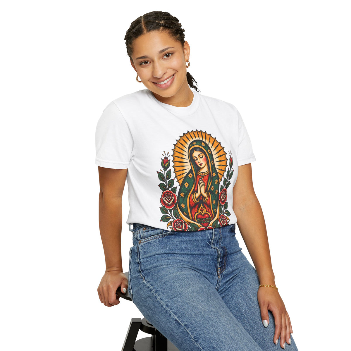 Our Lady of Guadalupe Tattoo Flash T-Shirt