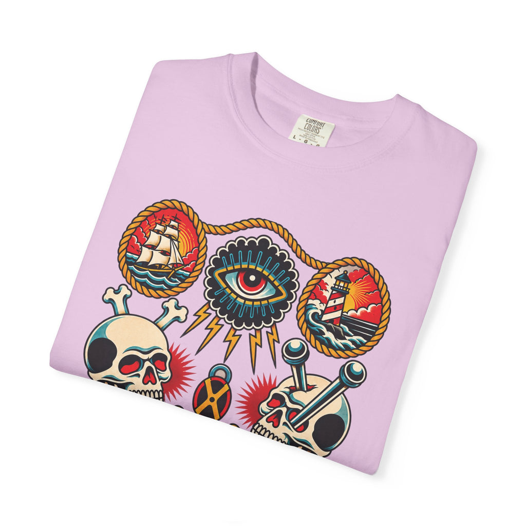 American Traditional Tattoo Flash Sheet T-Shirt