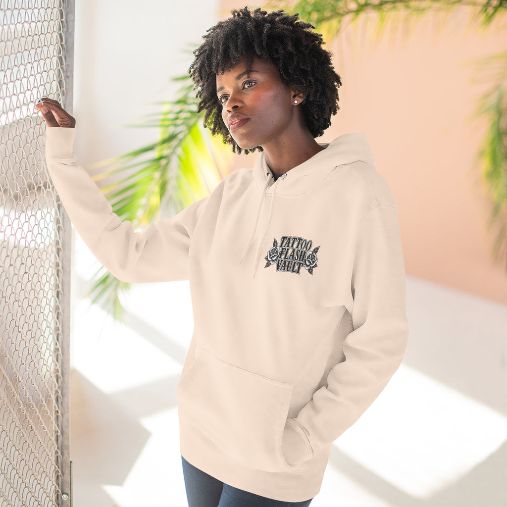 Love Yourself First Gypsy Woman Tattoo Flash Pullover Hoodie (Back Design)