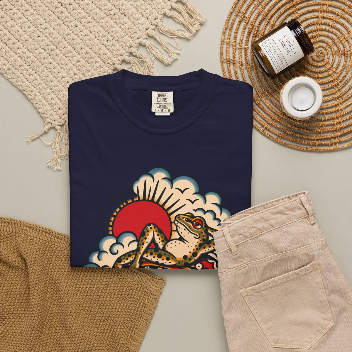 Frog & Lady of The Lake Tattoo Flash T-Shirt