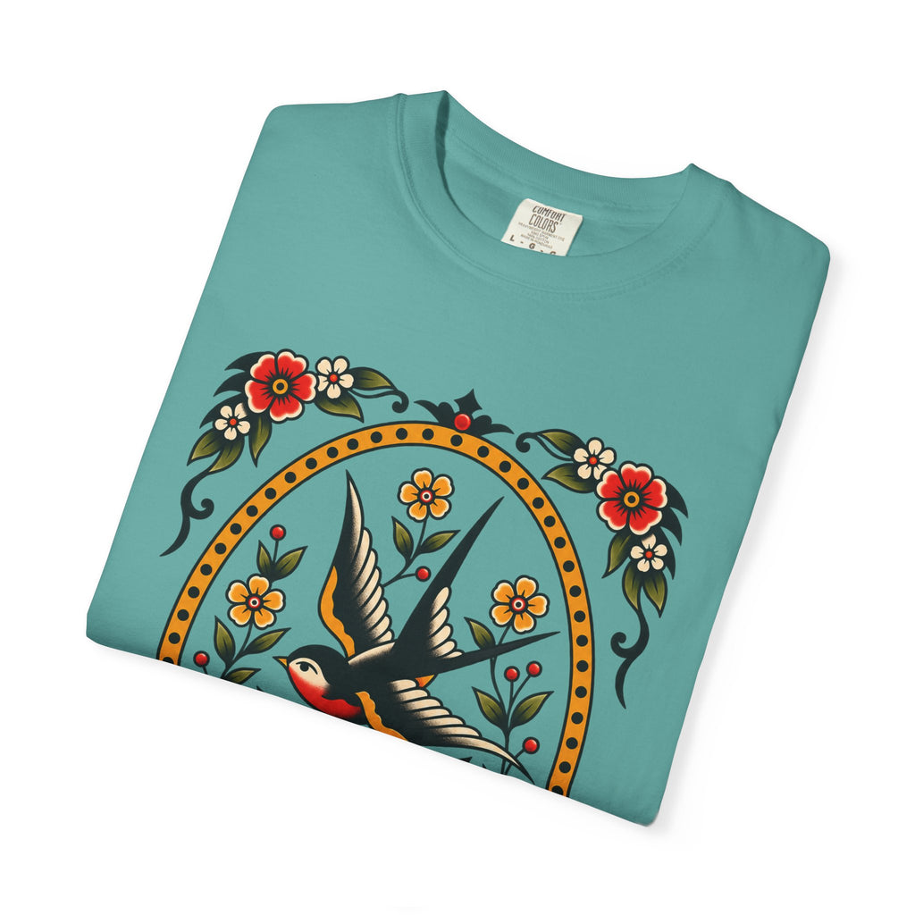 Swallow & Rose Tattoo Flash T-Shirt