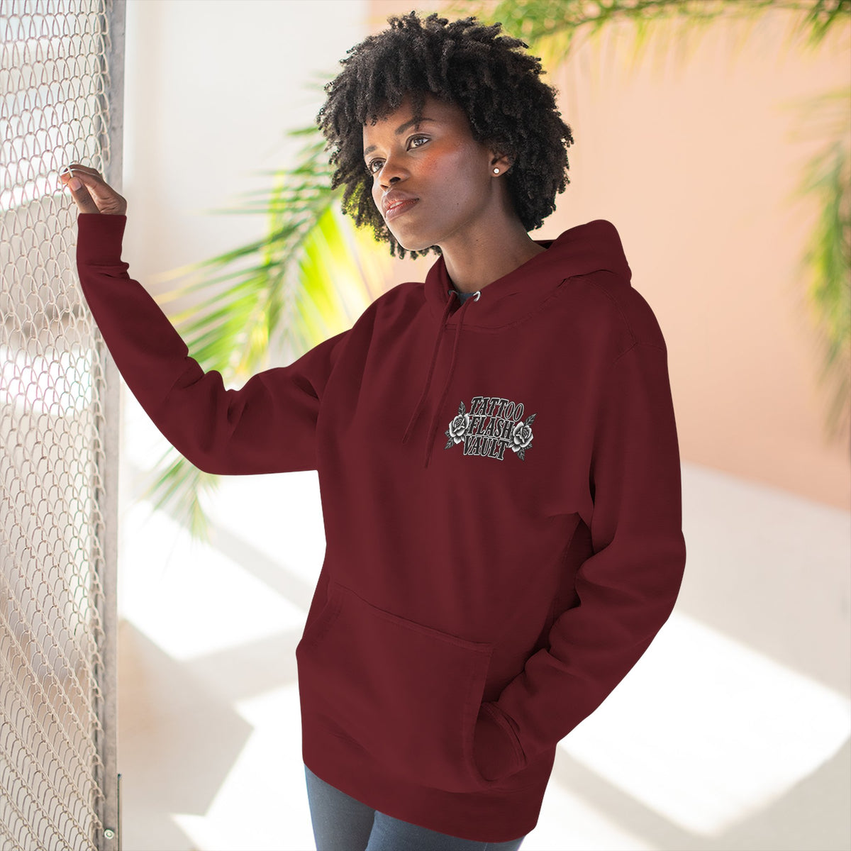 Our Lady of Guadalupe Mother Mary Flash Pullover Hoodie (Back Design)
