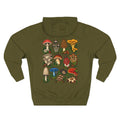 Mushroom Tattoo Flash Pullover Hoodie (Back Design)