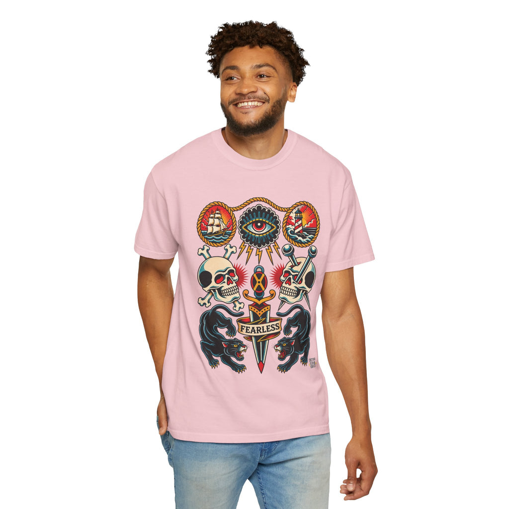 American Traditional Tattoo Flash Sheet T-Shirt