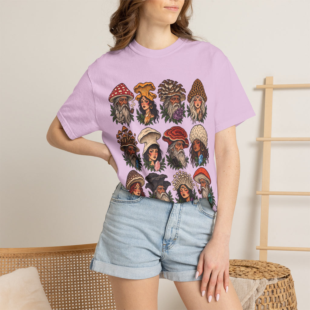 Mushroom Folks Tattoo Flash T Shirt