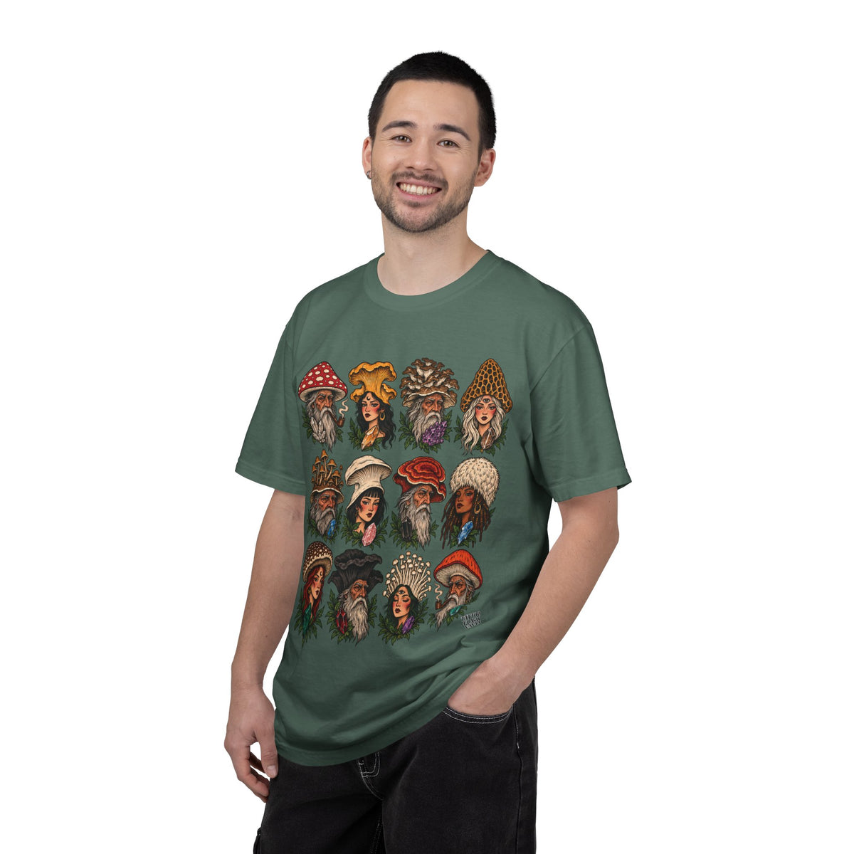 Mushroom Folks Tattoo Flash T Shirt