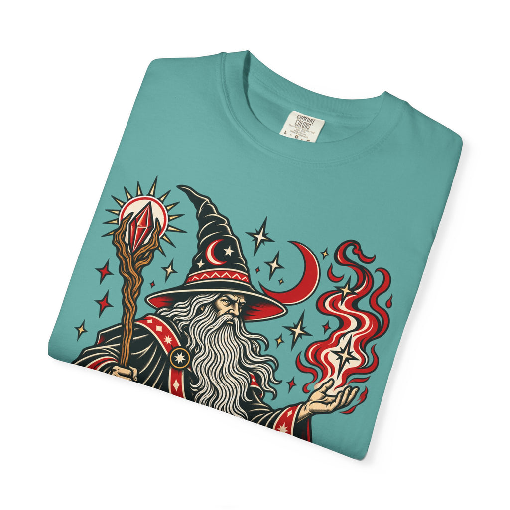 Fire Wizard Tattoo Flash T Shirt