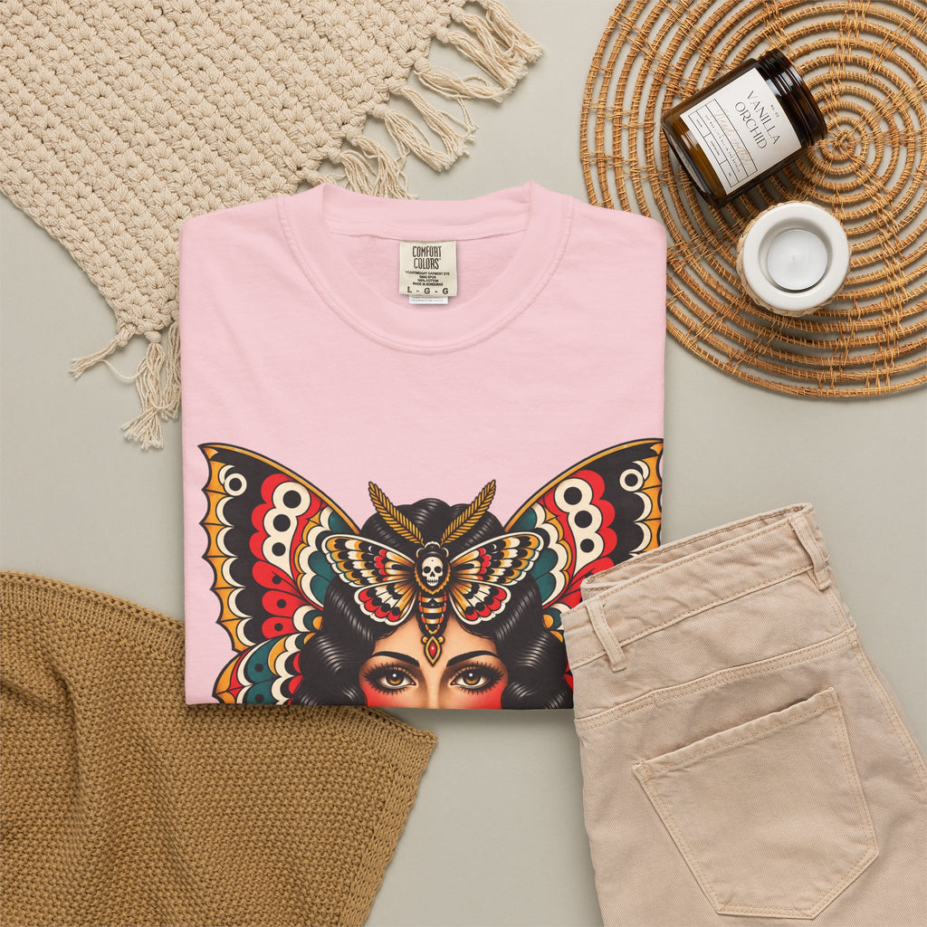Gypsy Moth Woman Tattoo Flash Sheet T-Shirt