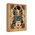 Surreal Floral Tattoo Flash Canvas Wall Art