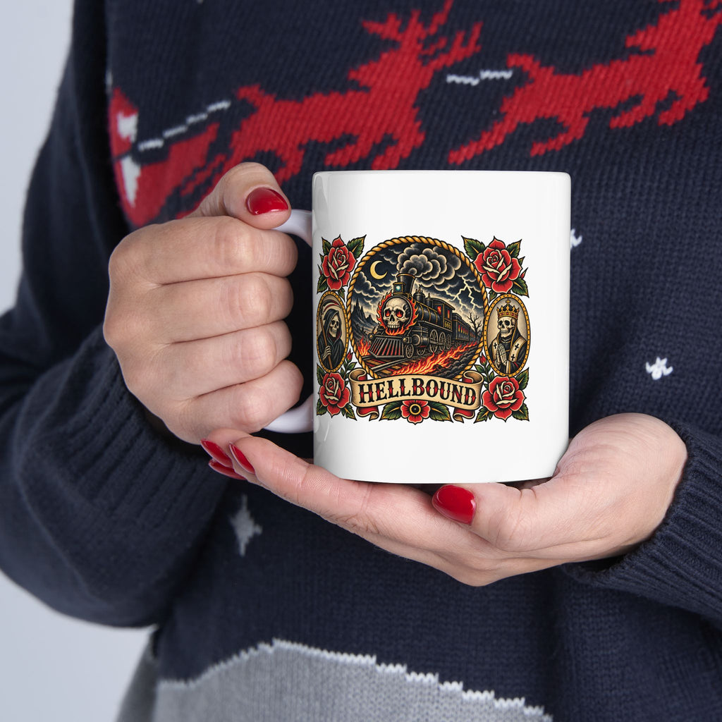 Hellbound Train Tattoo Flash Coffee Mug (11oz & 15oz)