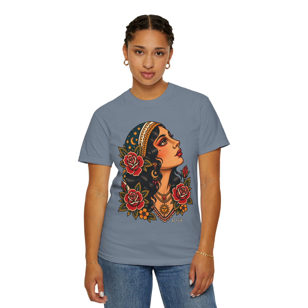 Gypsy Woman Tattoo Flash Sheet T-Shirt