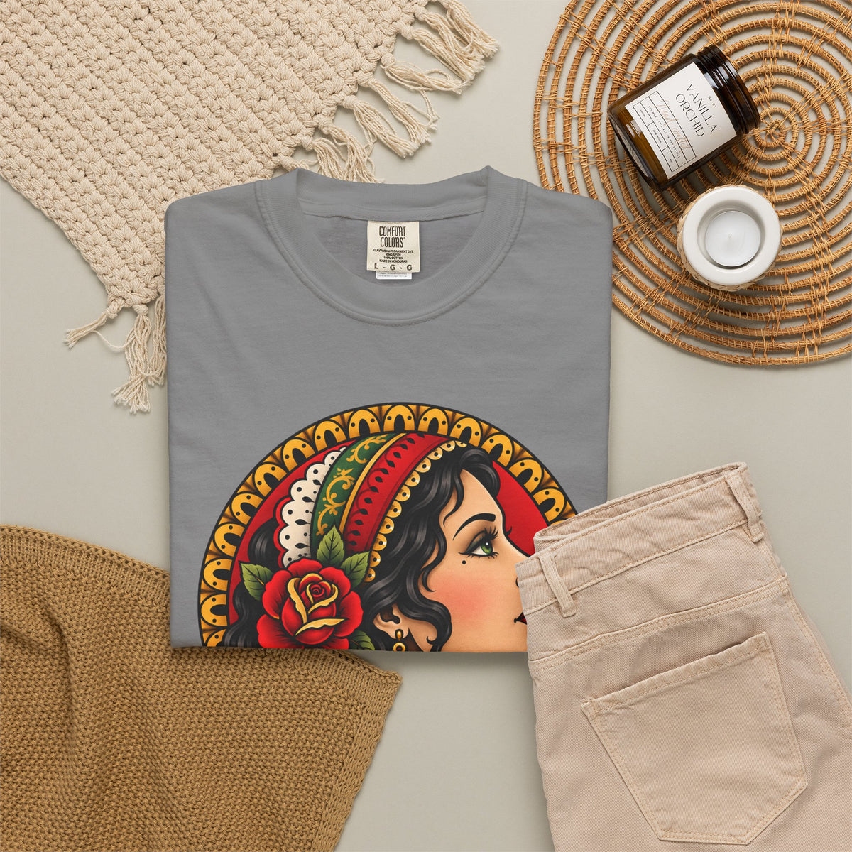 Esmeralda Gypsy Tattoo Flash T shirt