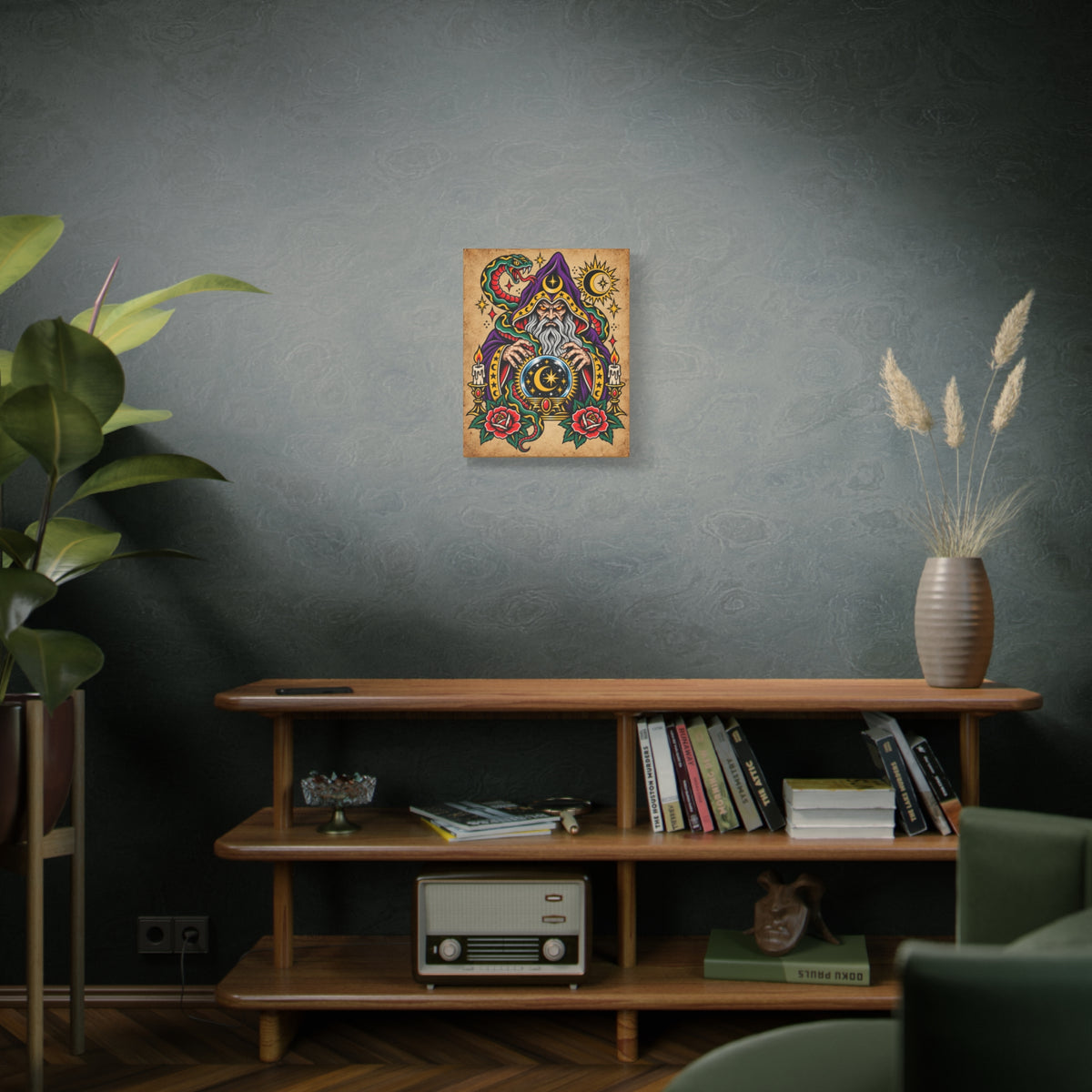 Wizard Oracle Tattoo Flash Wall Art
