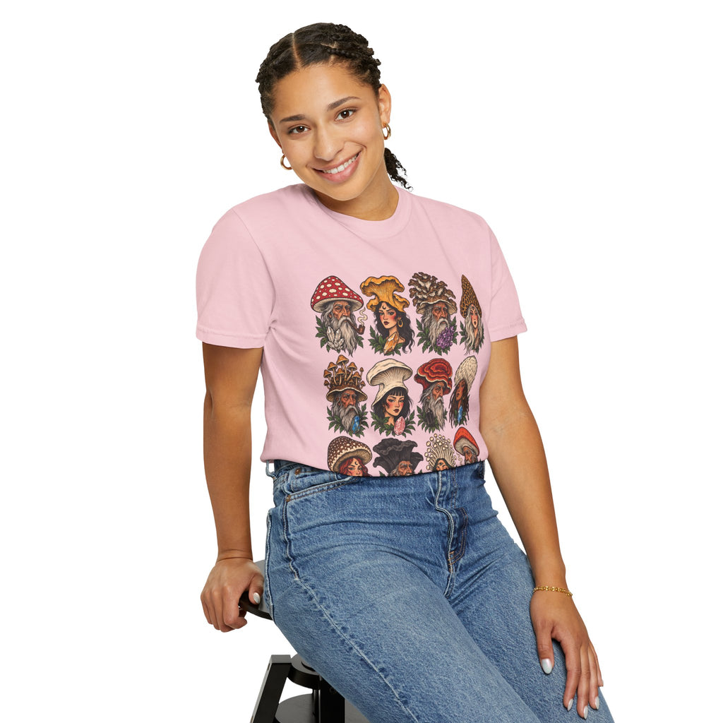 Mushroom Folks Tattoo Flash T Shirt