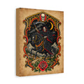 Grim Reaper Horsman Tattoo Flash Canvas Wall Art
