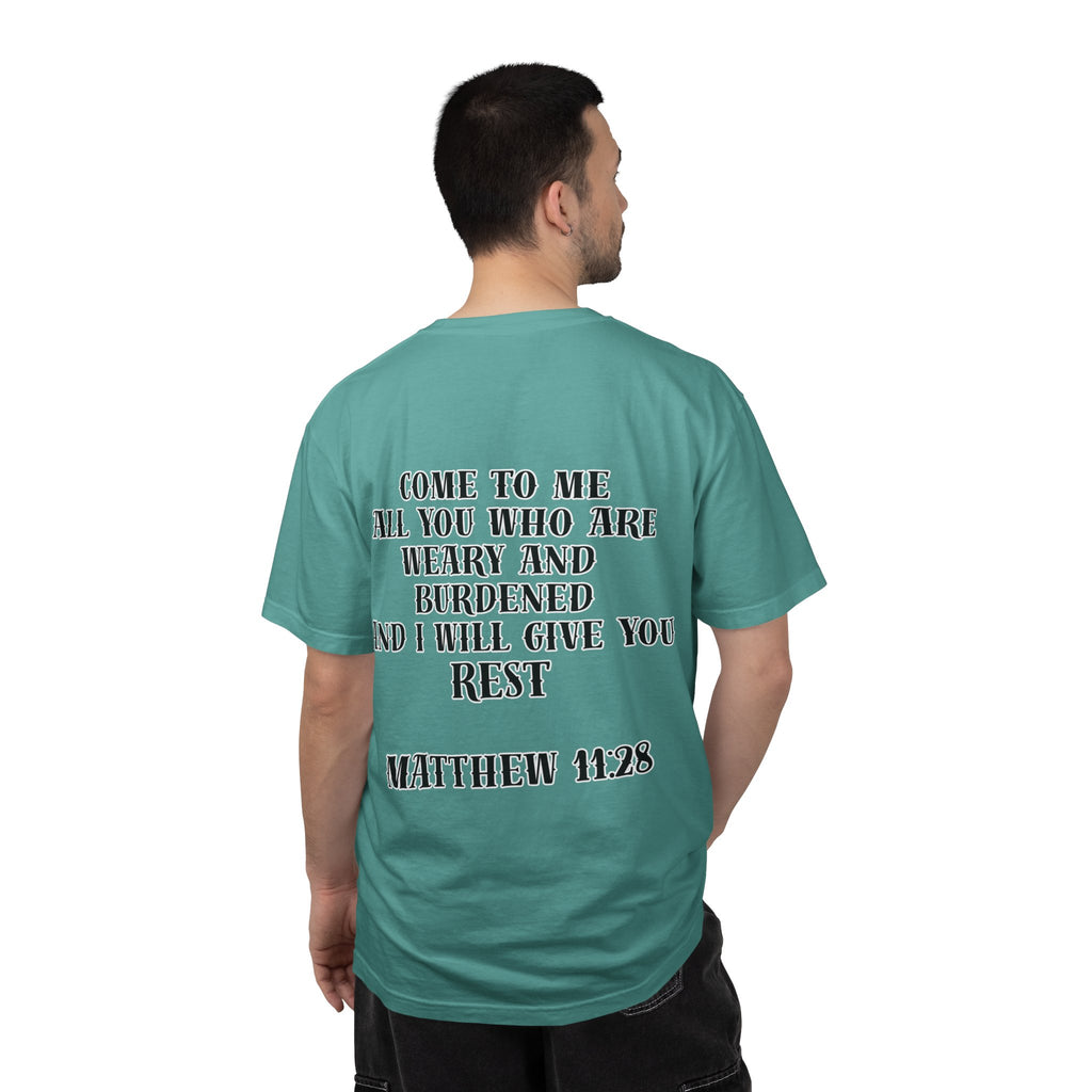 Matthew 11:28 Jesus Cross Tattoo Flash T-Shirt